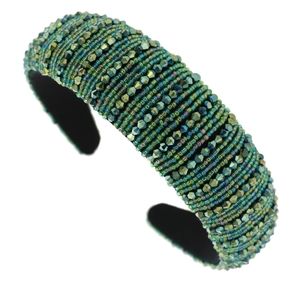 Olive Beaded Headband